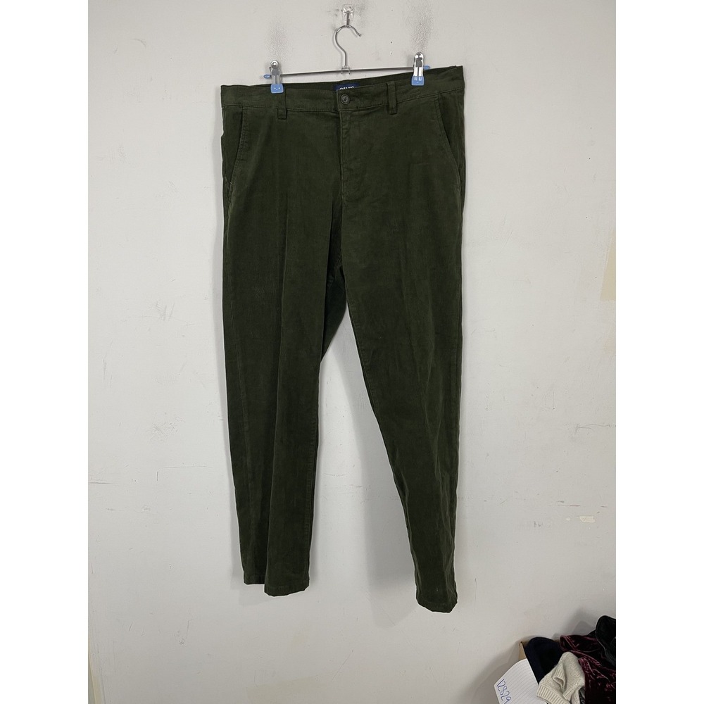 CHAPS Mens Corduroy Pants 34x32 Forest Green Fall Holiday Rustic Country Cotton
